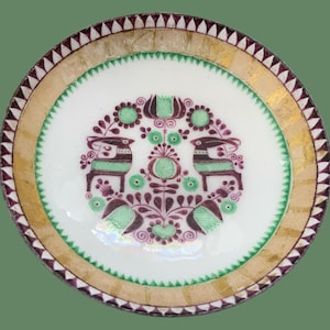 Unusual handmade  Steinbock enamel dish