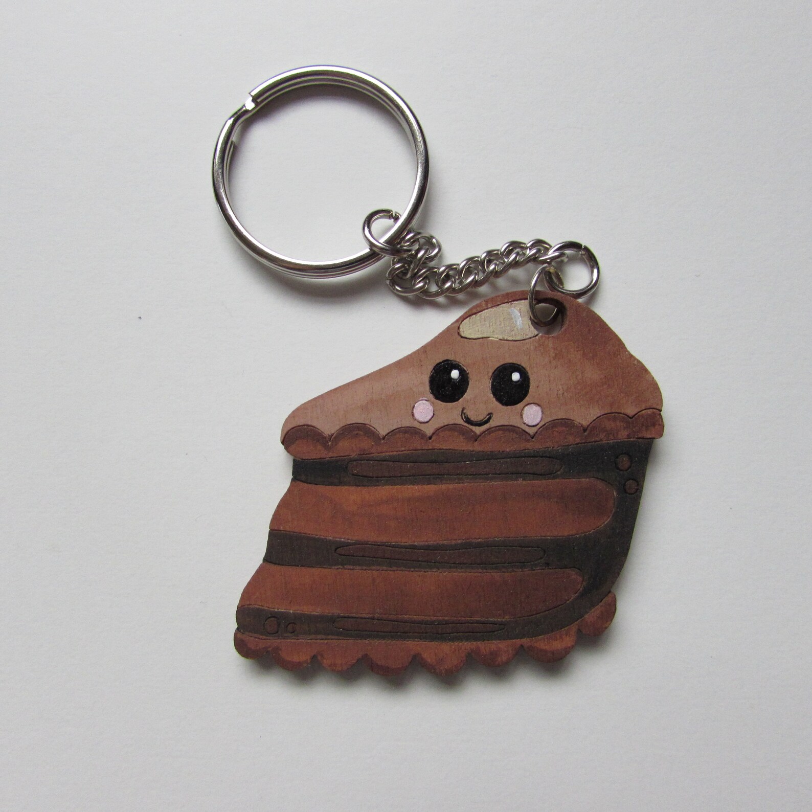 Slice of Cake Keyring Cake Keyring Kawaii Keychain Etsy
