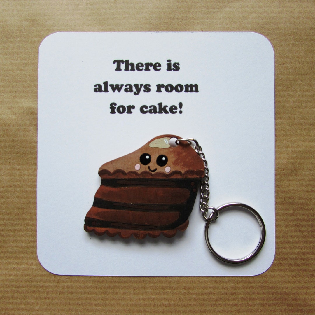 Slice of Cake Keyring Cake Keyring Kawaii Keychain Etsy