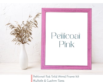 PINK FARMHOUSE DIY Picture Frame Kit - Solid Wood - Rustic Finish - Custom Sizes!