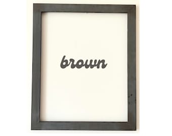 Picture Frame - Solid Wood - Rustic Finish - Custom Sizes!