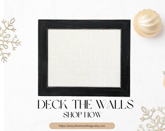 Rustic Farmhouse Framed Linen Corkboard, Wall Decor