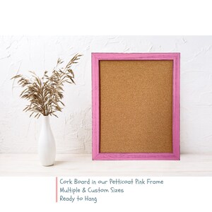 Bulletin Board Framed - Rustic Solid Wood & Cork - Custom Sizes