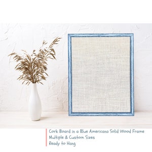 FABRIC BULLETIN BOARD Americana Solid Wood Frame, Pin Board, Memo Board, Office Wall Organization Decor!