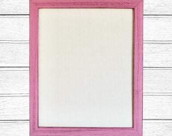 Fabric Pin Board, Rustic Framed Cork Board, Office Wall Decor