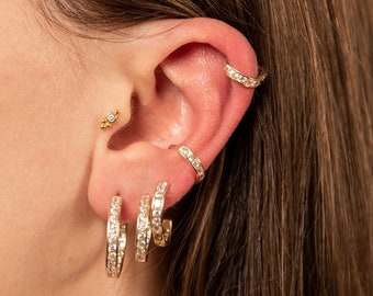 Women Lady Simulated Diamond 18K Yellow Gold Plated Sun Star Hook Earrings UK