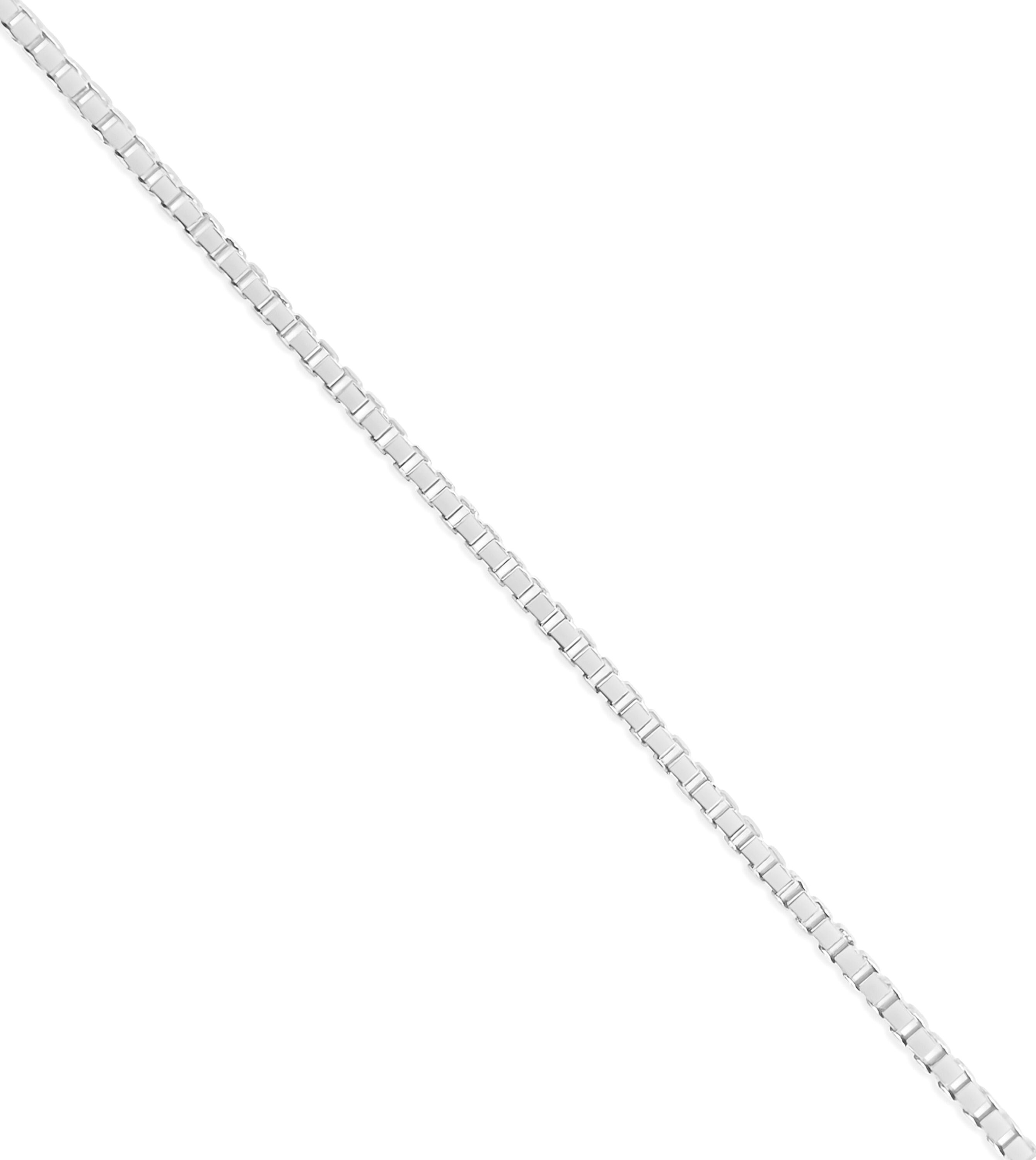 Solid 14k White Gold Box Chain Necklace / Delicate Dainty Etsy