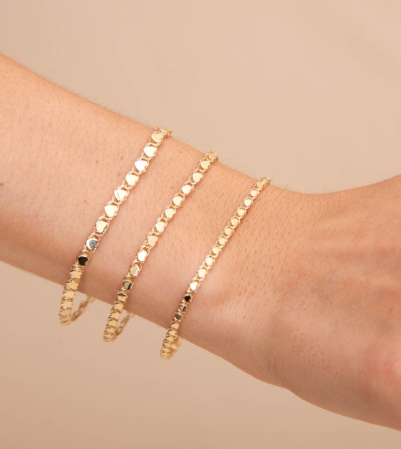 Love Charm Bracelet in Solid Yellow Gold – Estella Collection