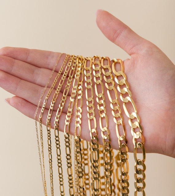 Gold figaro chain 22 inch online