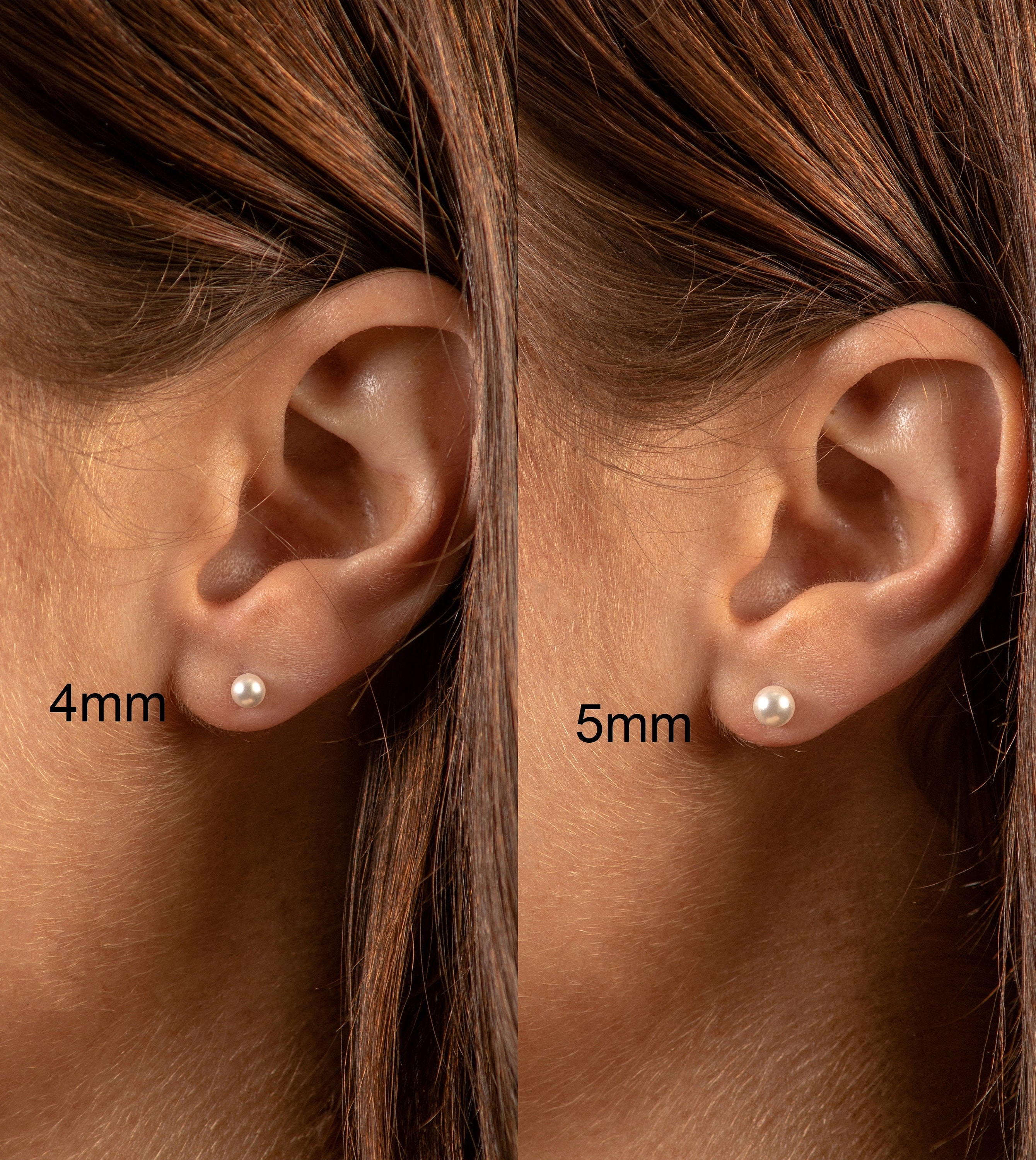 Solid 14k Gold Pearl Stud Earrings / 4mm 5mm 6mm 7mm 8mm 10mm Etsy