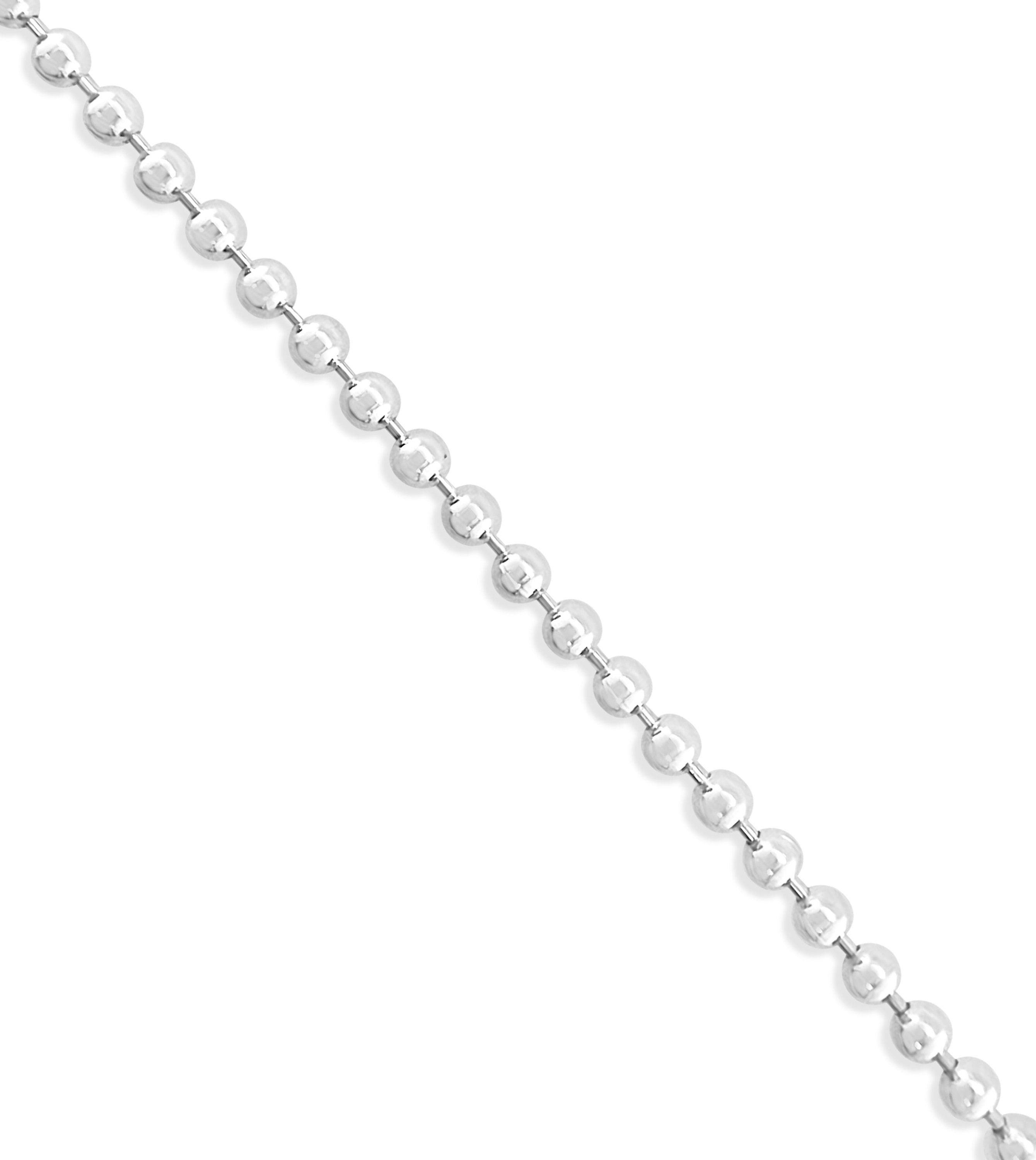Silver Bead Chain Bracelet / Solid 925 Sterling Silver / Ball Etsy
