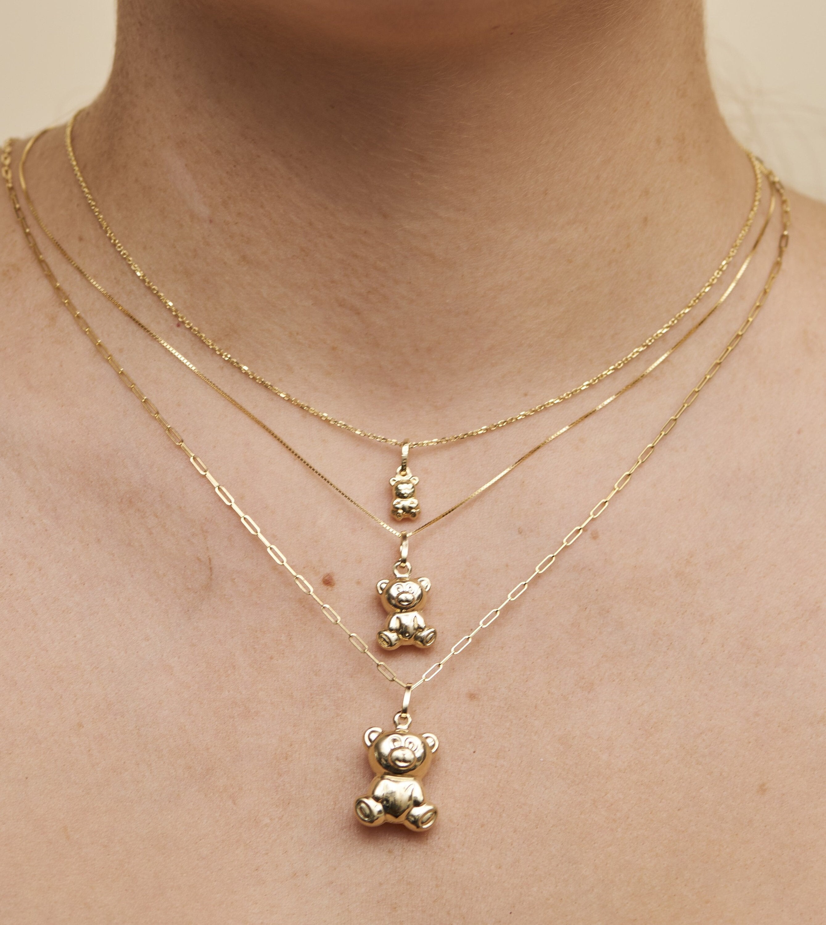 14K Teddy Bear + Necklace – JoyeriaPrincesa