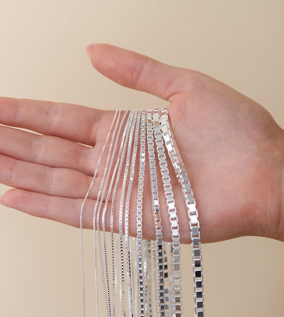 26 inch sterling on sale silver box chain