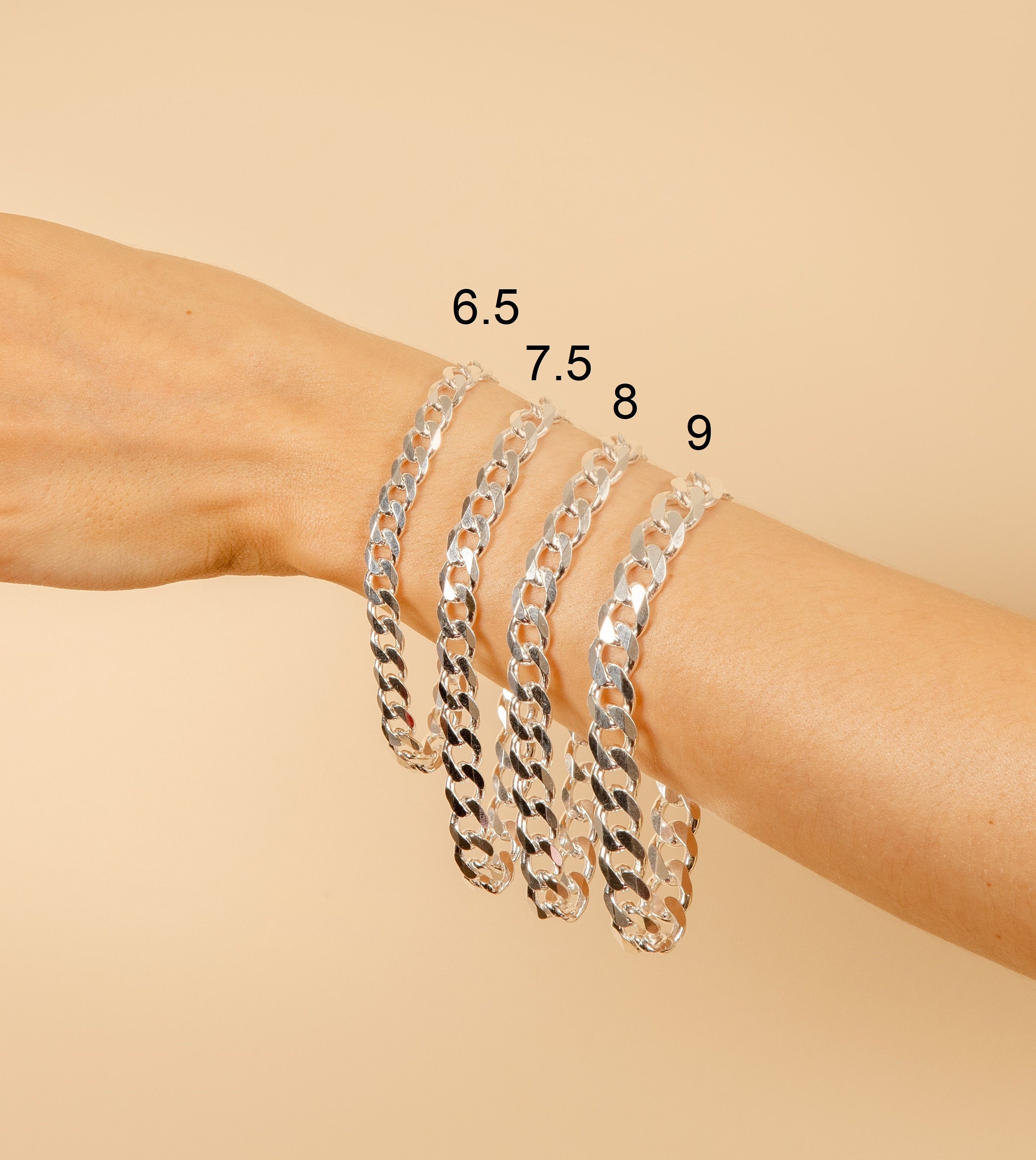 9 inch on sale sterling silver bracelet