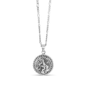 Silver Zodiac Necklace / 925 Sterling Silver / Coin Pendant / Zodiac Sign Chain Necklace / Unisex Men Women Gift for Him & Her image 5