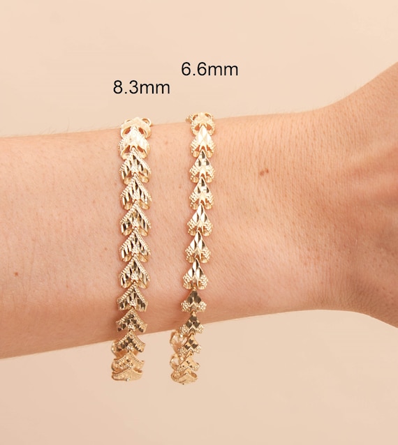 Macy's Heart Link Bracelet in 10k Gold - Macy's
