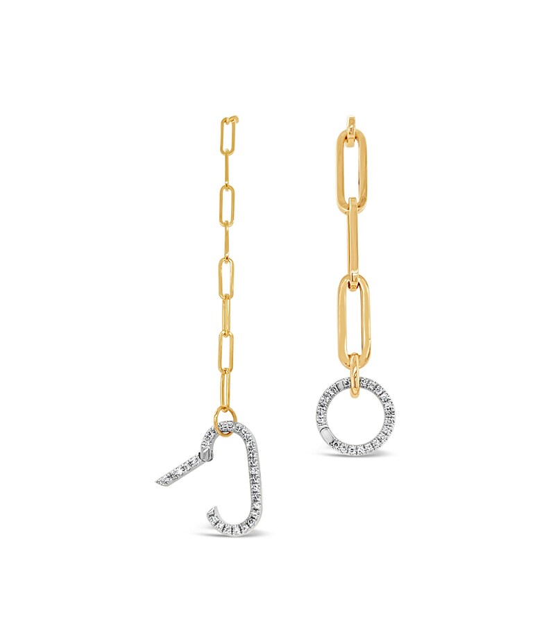 Diamond Connector Clasp / Solid 14k Gold / White Yellow Rose / Etsy