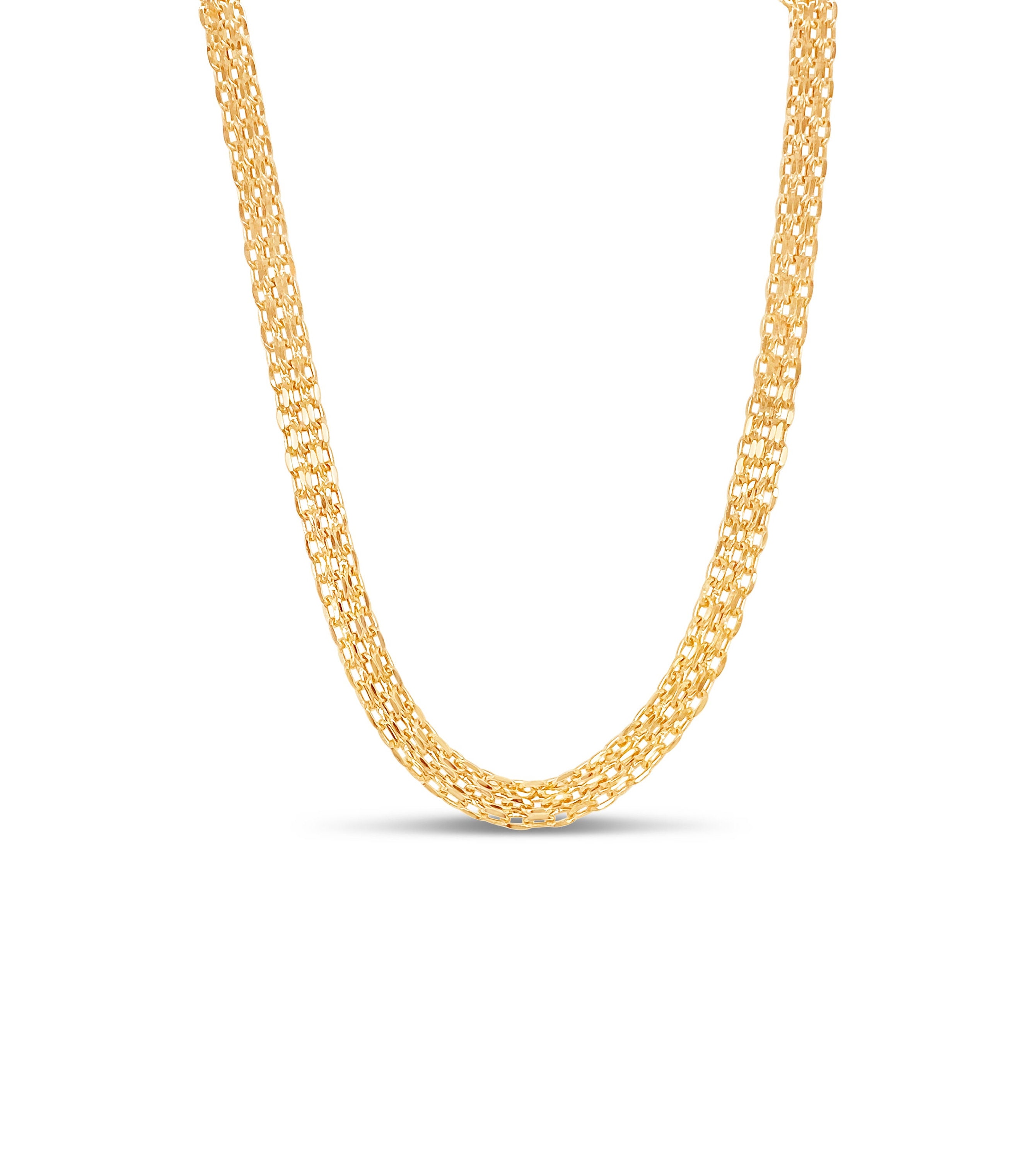 14k Gold Bismark Chain Necklace / 14 16 18 20 24 Inch / Etsy