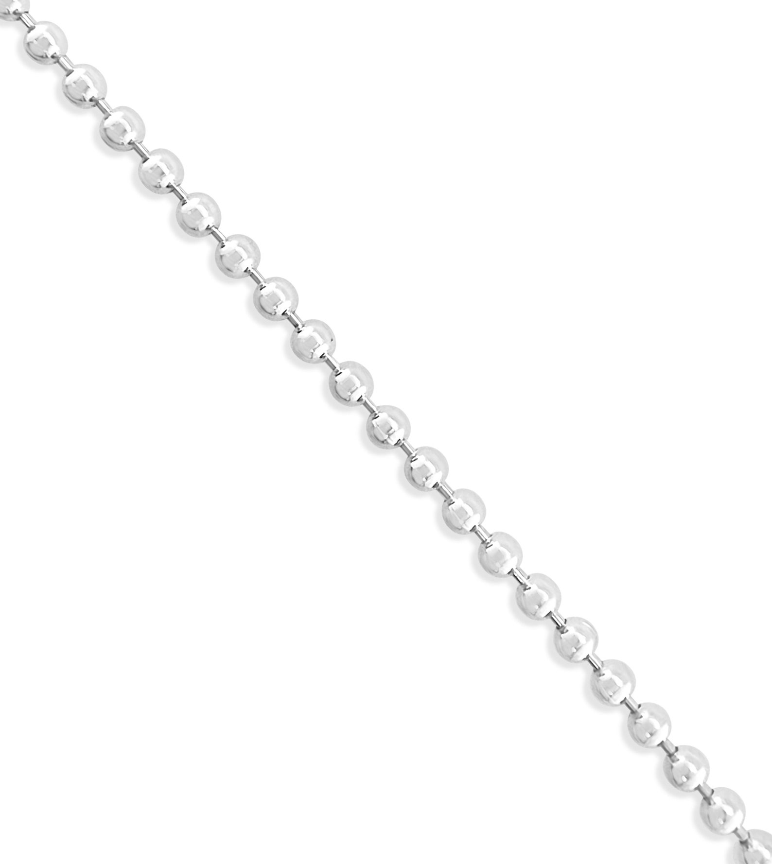 Silver Bead Chain Necklace / Solid 925 Sterling Silver / Ball Etsy
