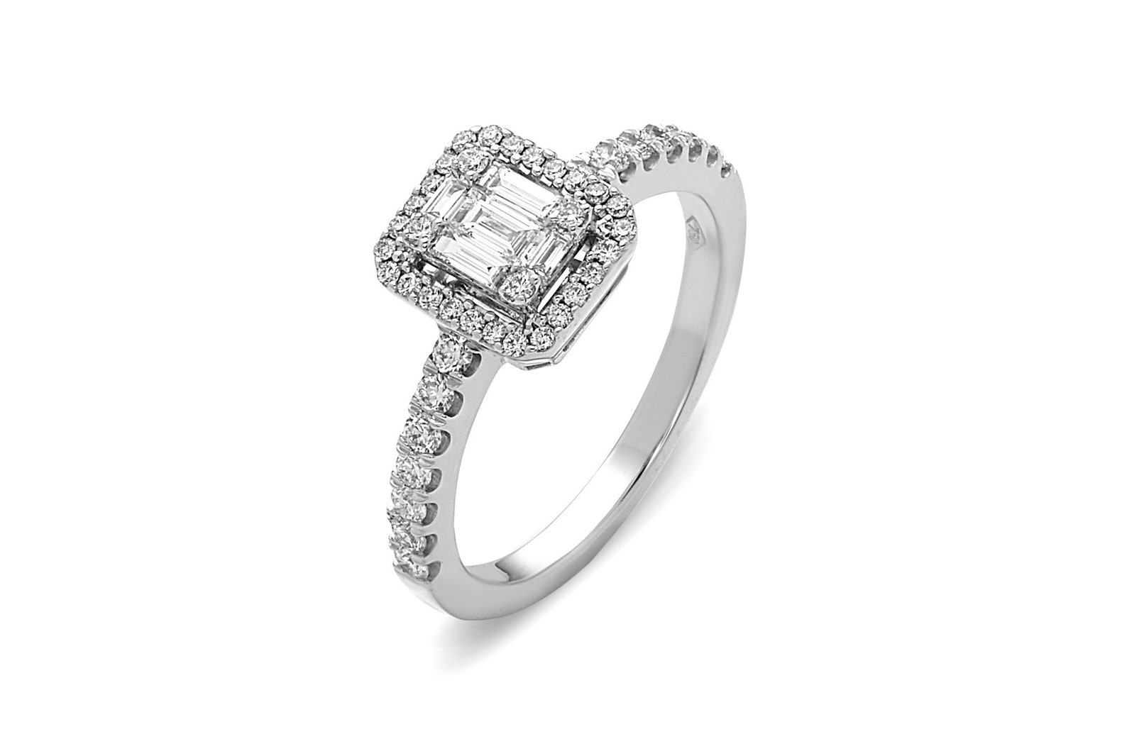 Diamond Engagement Ring / 18k Gold / White Gold Ring / Etsy
