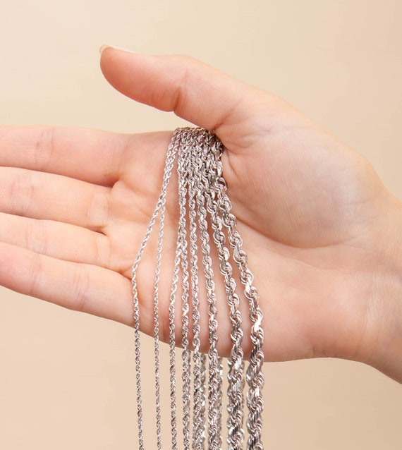 10k white gold 2024 chain 16 inch