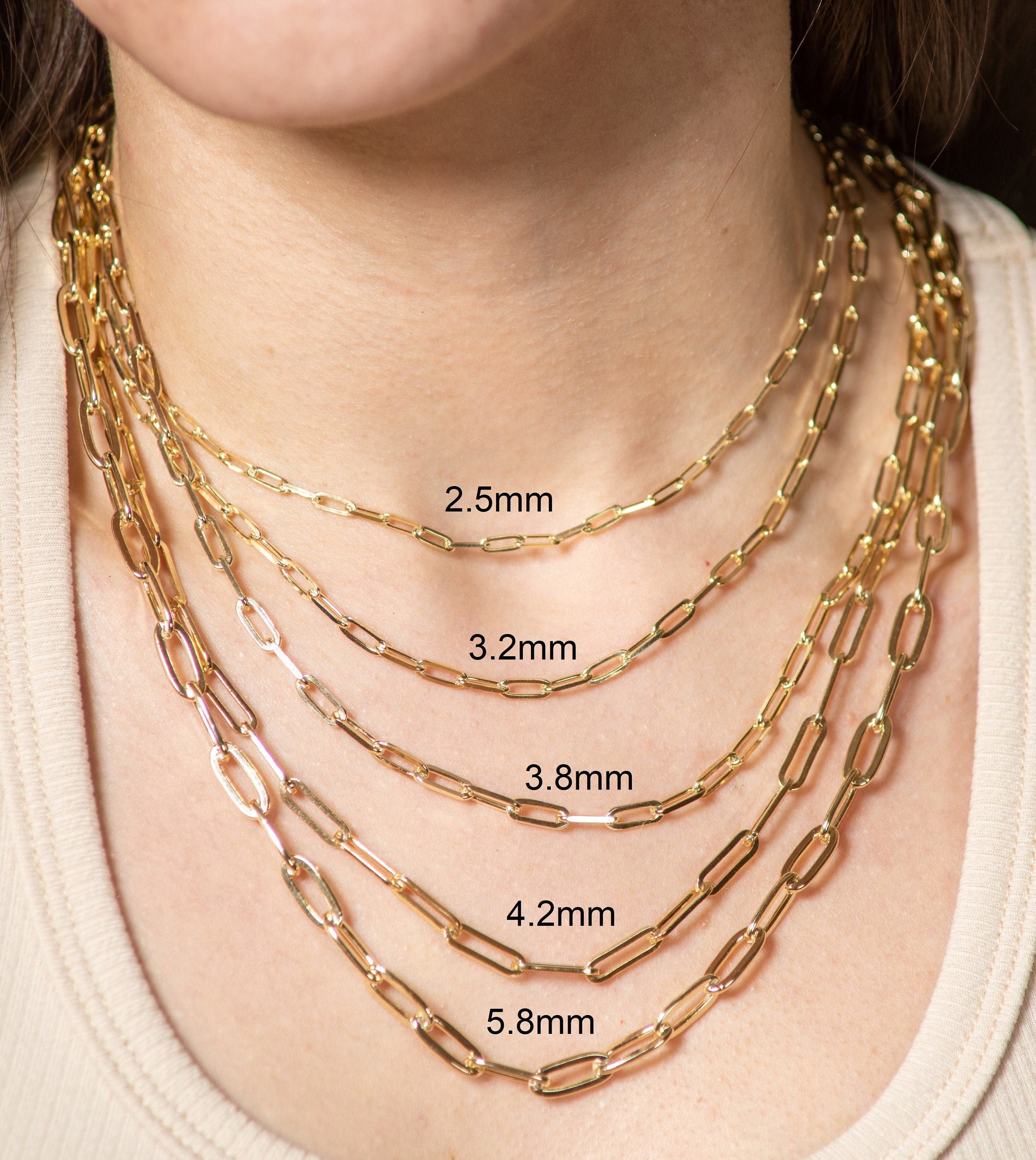 Gold Paperclip Necklace- Eriness Jewelry