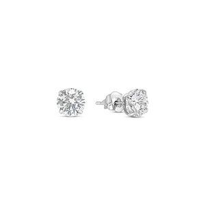 Boucle doreille 14k Solid Gold Diamond Stud / Diamant simulé / Round Diamond Solitaire Stud / Push Back / Unisexe Hommes Femmes / Vendu par paires image 7