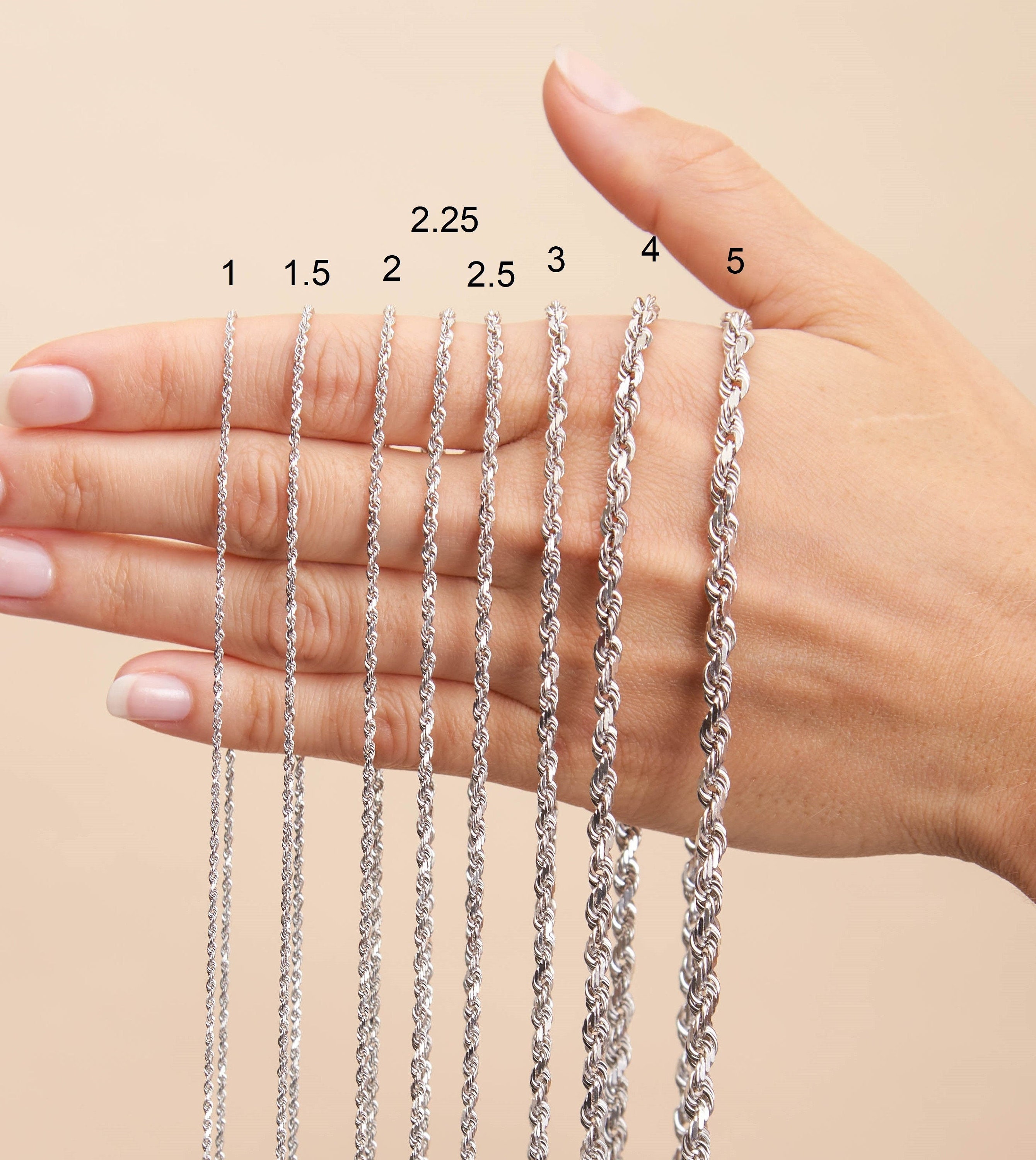 2.25 mm rope chain deals