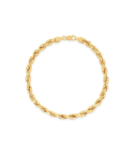 Solid Gold Rope Bracelet Hollow | The Gold Gods