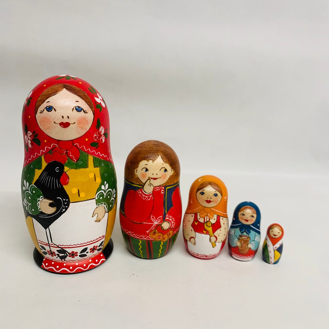 Russian nesting doll 5pieces matryoshka Etsy
