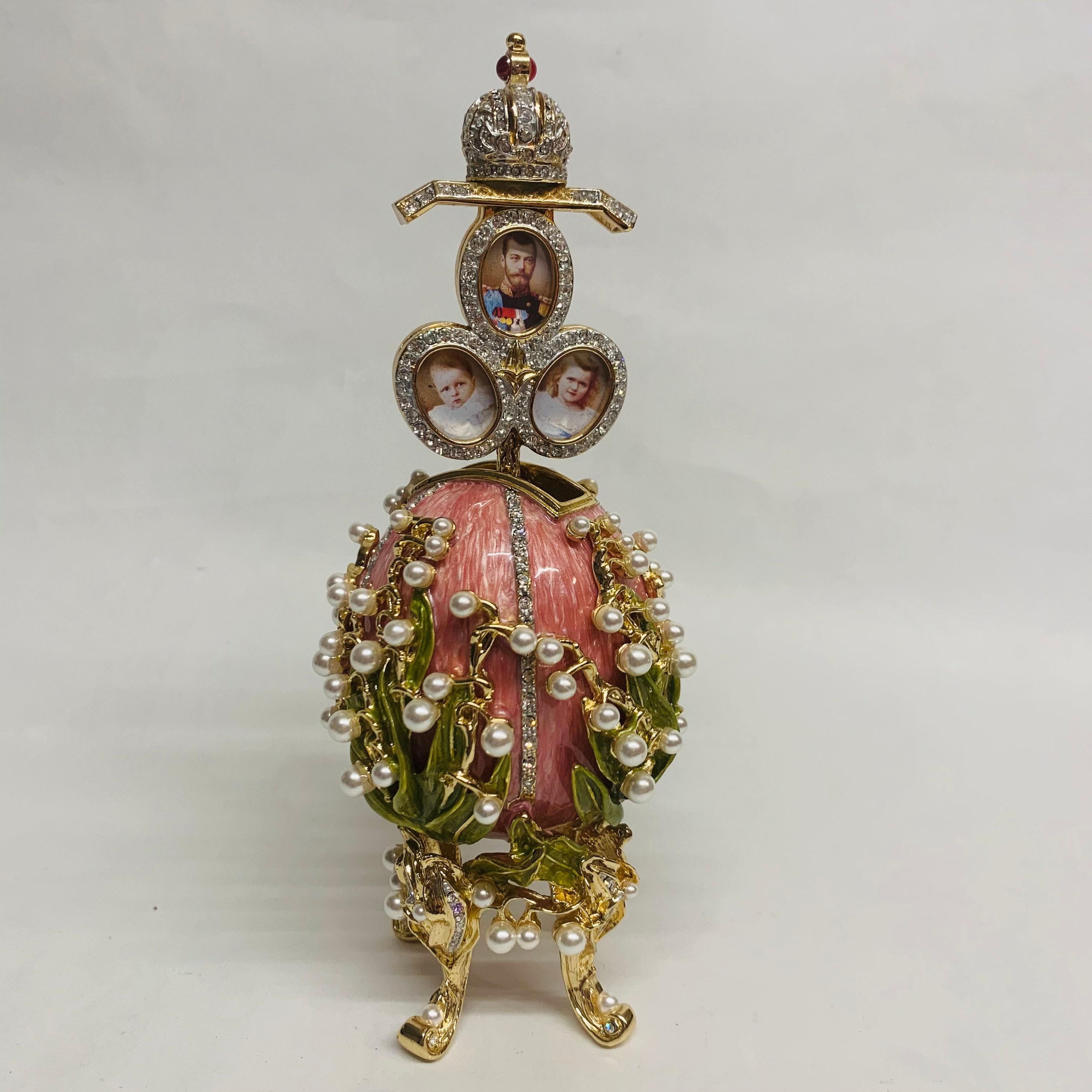 Faberge Style Easter Egg Music Box Lilies of the Valley Etsy