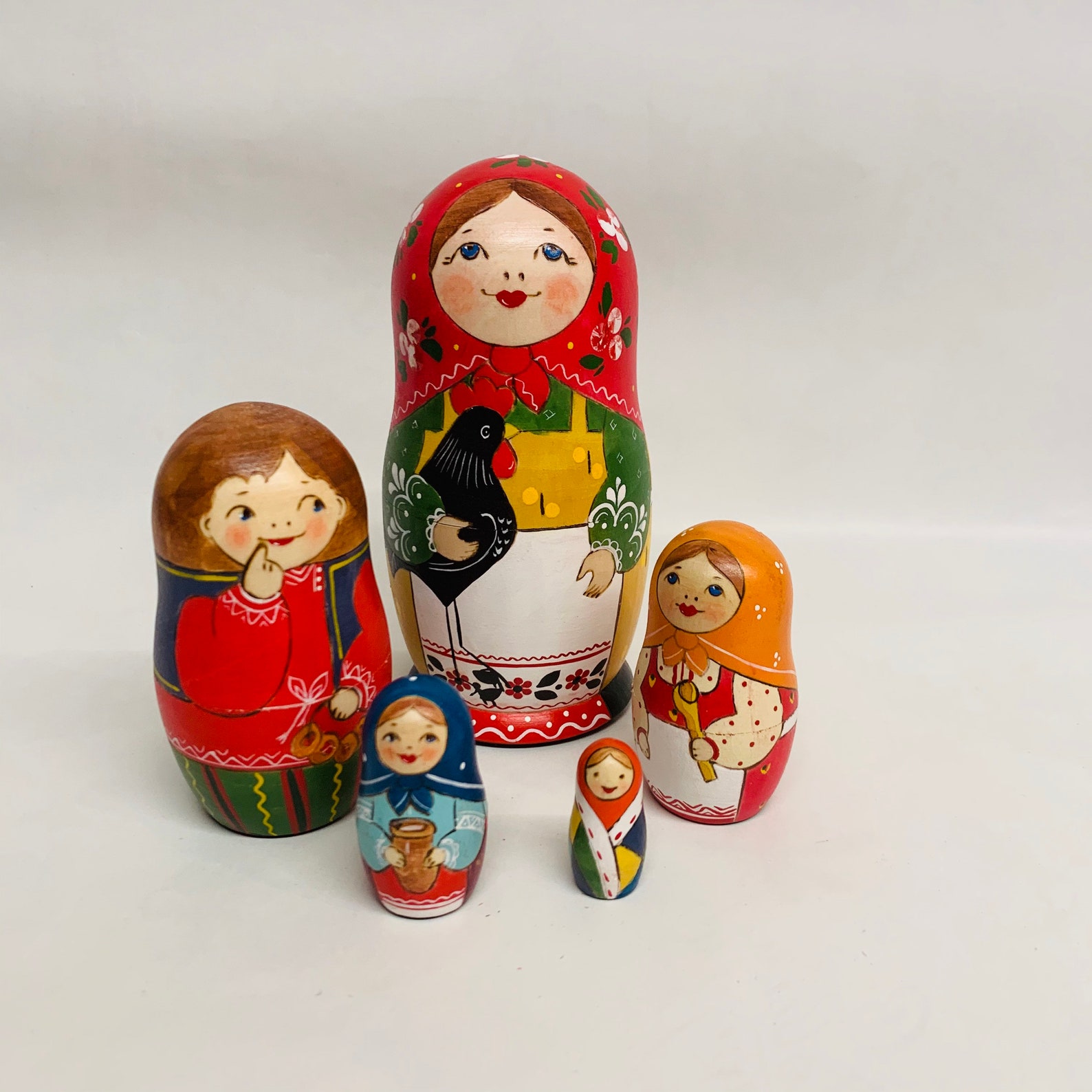 Russian nesting doll 5pieces matryoshka Etsy