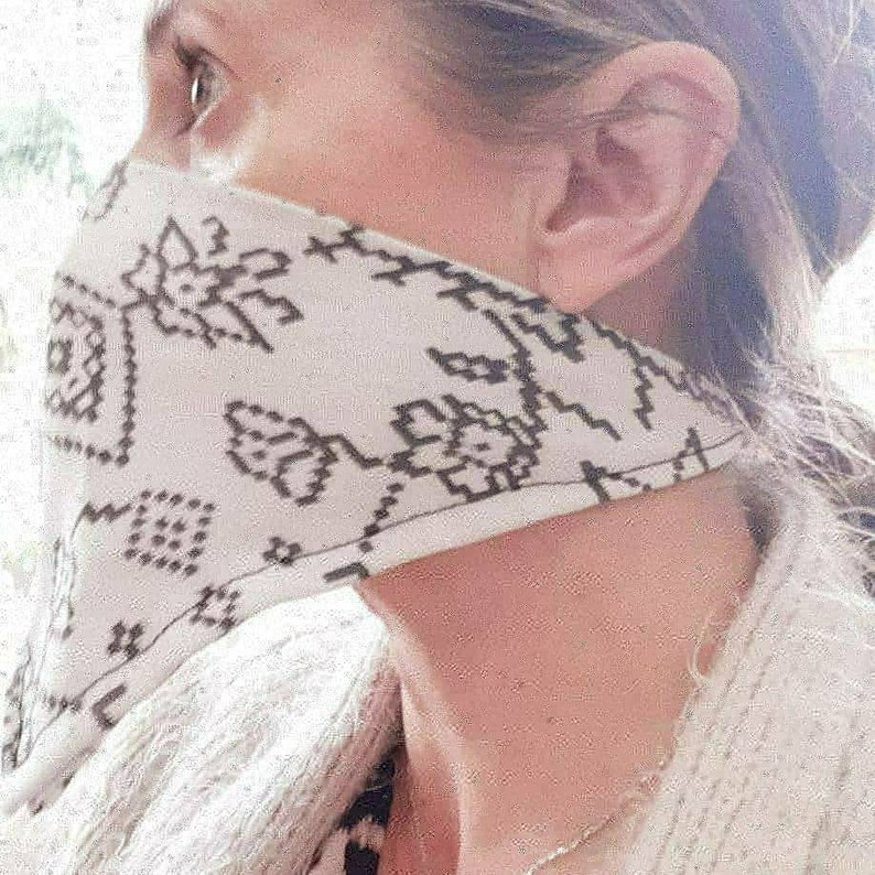 Handmade breathable face mask made of upcycled reclaimed silk Etsy