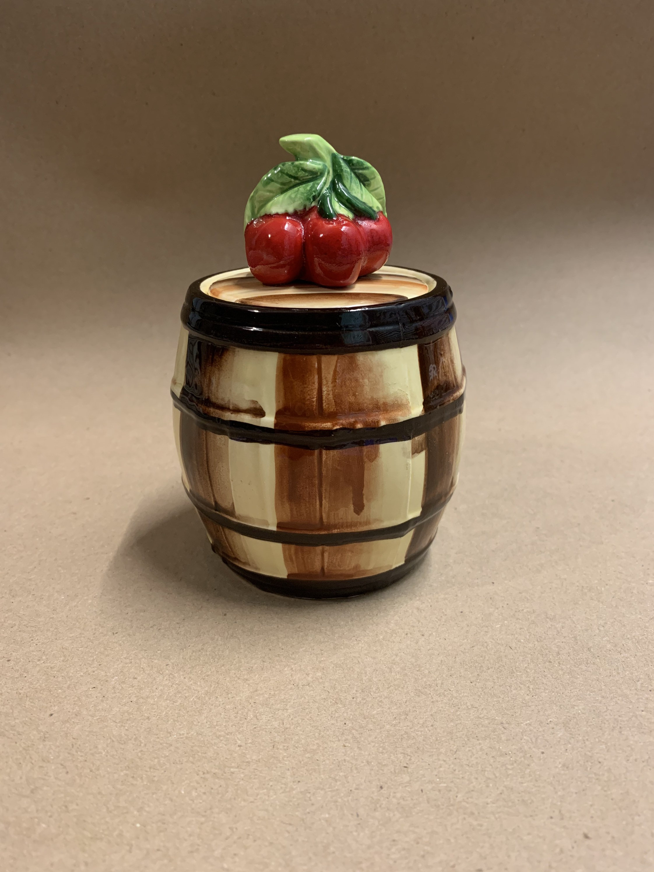Lefton Apple Barrel Jelly/Condiment Jar from the 1960s Etsy 日本