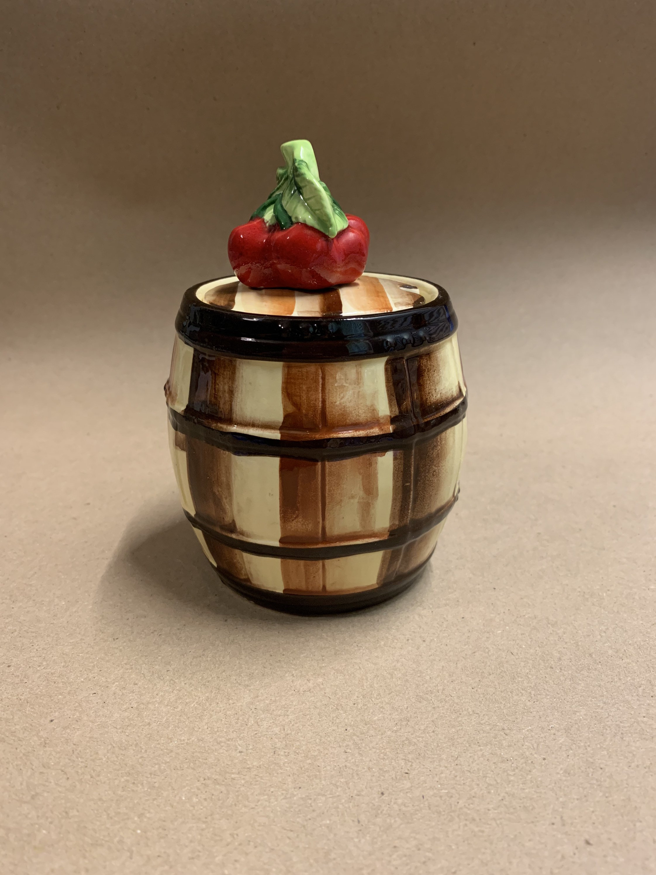 Lefton Apple Barrel Jelly/Condiment Jar from the 1960s Etsy 日本