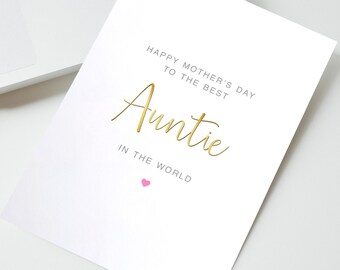 Tarjeta con foto del Día de la Madre, regalo para tía, tarjeta para tía, tarjeta de sobrina a tía, tarjeta de sobrino a tía, tía especial, mejor tía