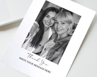Personalised Photo Thank You Card, Custom Photo Greeting Card, Personalised Photo Gift, Wedding Thank you Card, Bridesmaid Thank You Card