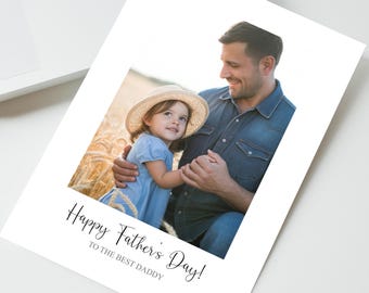 Tarjeta personalizada para el Día del Padre / Feliz Día del Padre a mi papá / Tarjeta con foto / Tarjeta de cumpleaños para él