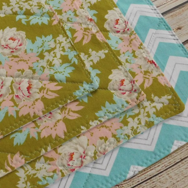 Quilted Placemats Set of 4 Etsy