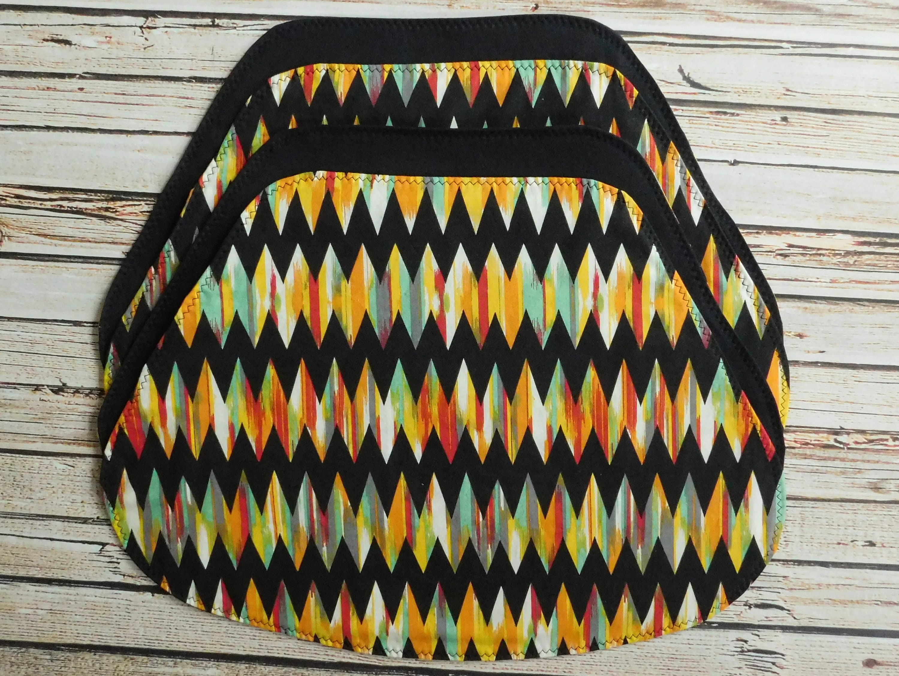 Southwest Wedge Placemats Set of 4 Reversible Geometric Etsy