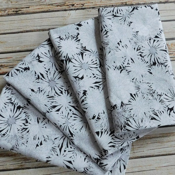 Black Floral Fabric Etsy Canada
