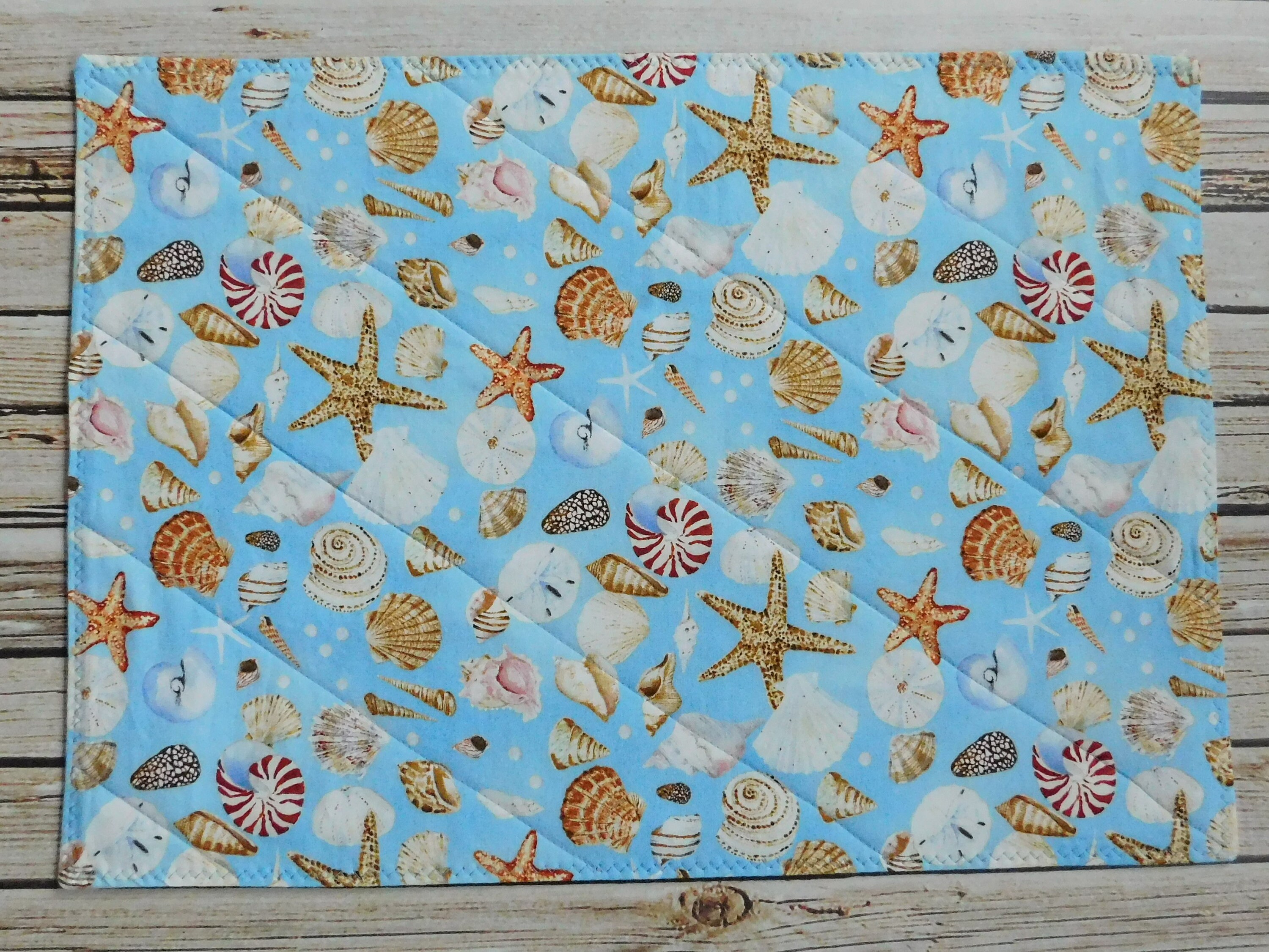 Beach Themed Placemats Set of 4 Reversible Place Mats Etsy