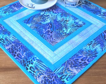 Handmade Quilted Table Topper - 18.5" Quilted Patchwork Camouflage Wall Hanging