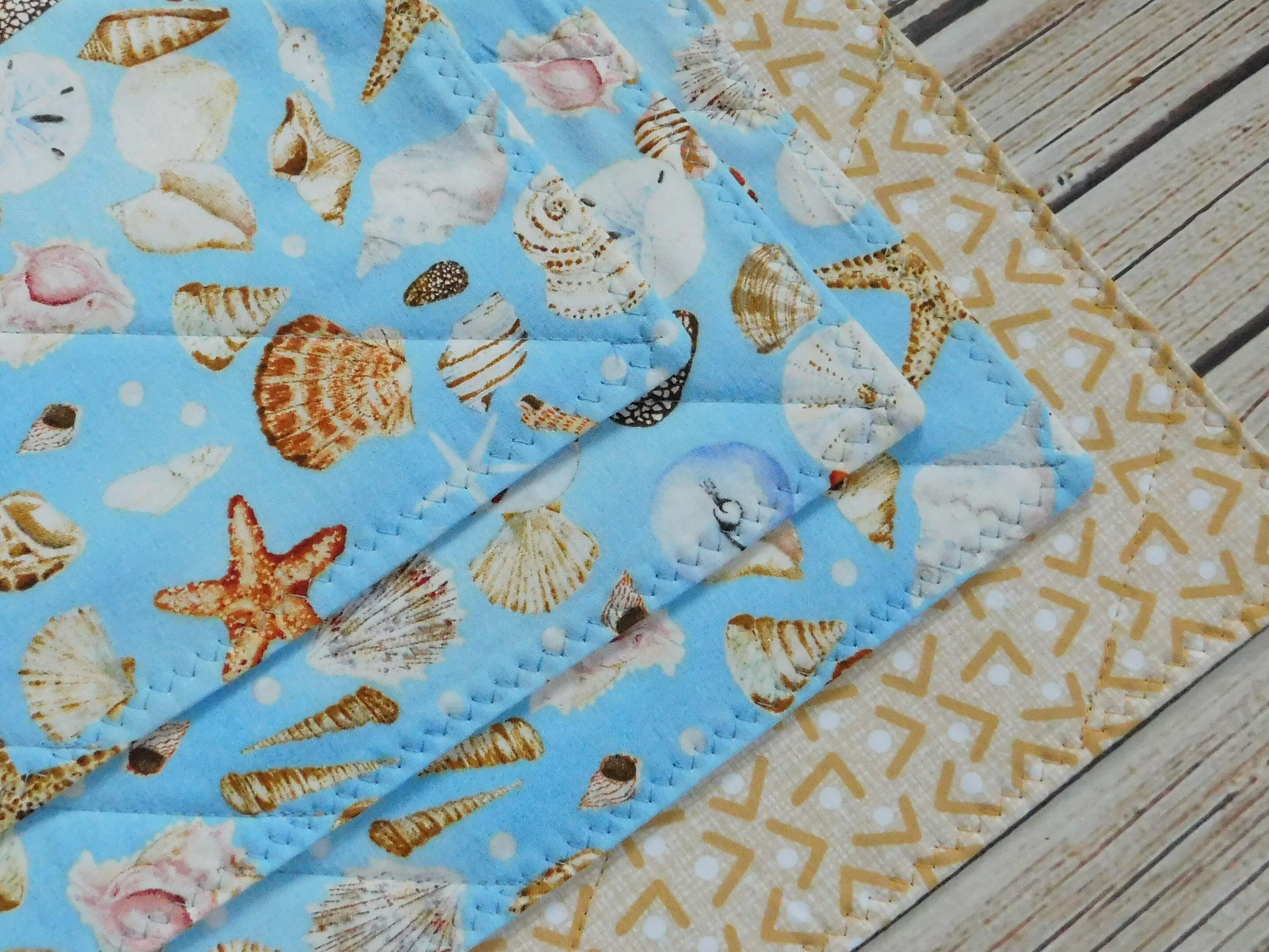 Beach Themed Placemats Set of 4 Reversible Place Mats Etsy