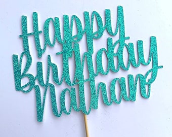 Happy Birthday Personalised Cake Topper