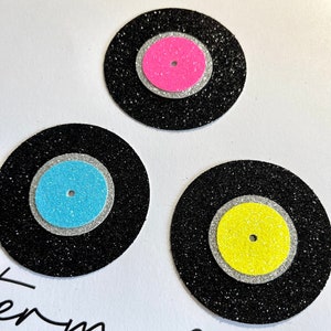 Vinyl Record Cupcake Toppers - Set of 3