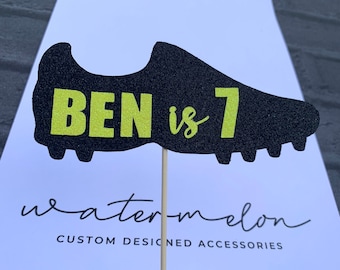 Football Boot / Rugby Boot Cake Topper - Personalised - Birthday