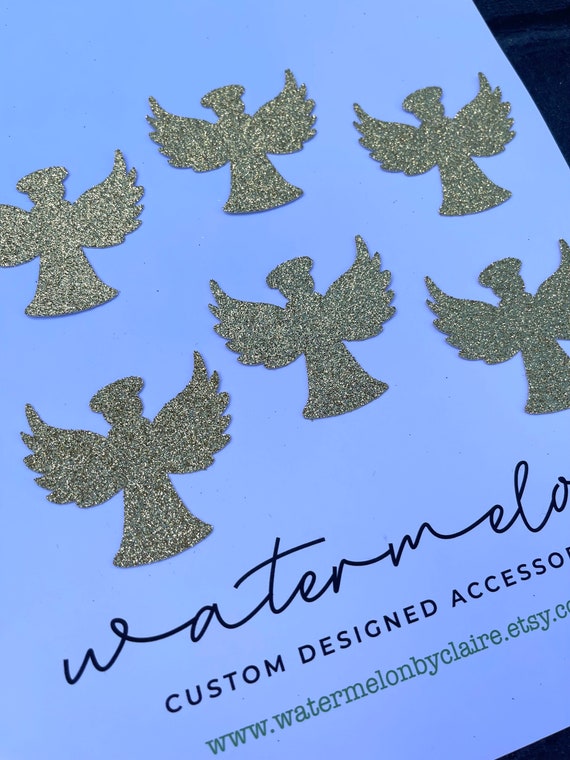 Christmas Angel Cupcake Toppers  x 6 - Xmas Cake Cupcake Decorations