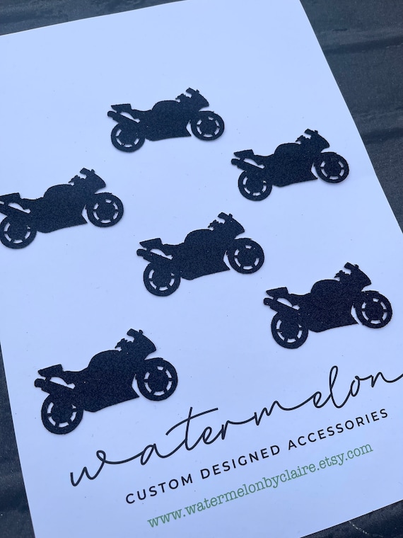 Motorbike Cupcake Toppers -  Set of 6