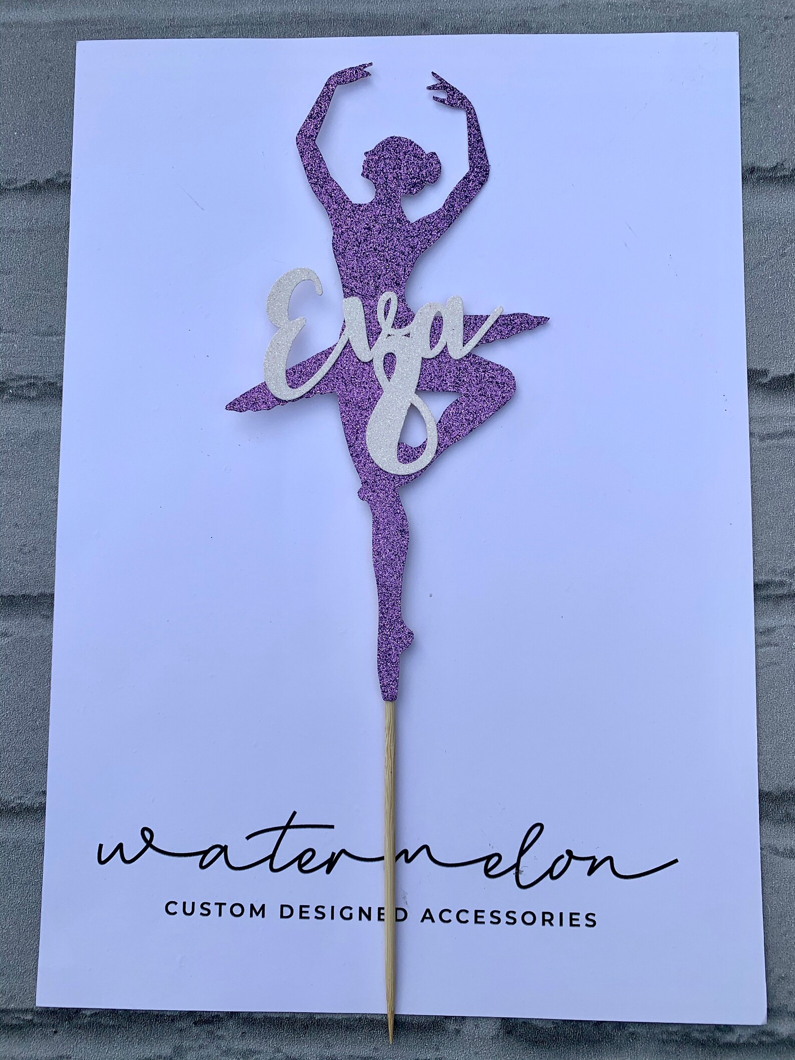 Ballet Dancer Glitter Cake Topper Personalised ANY NAME/AGE Ballet — free download